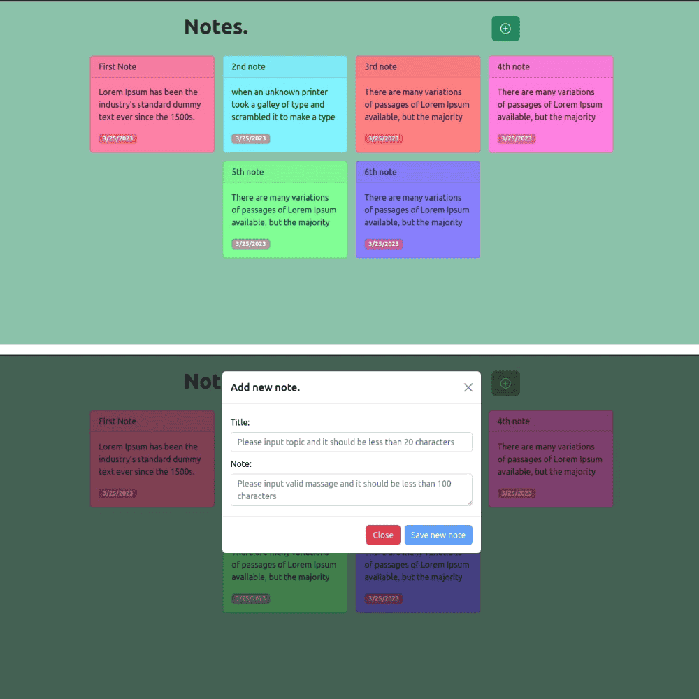 Vue Notes App